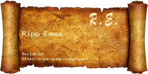 Ripp Emma névjegykártya